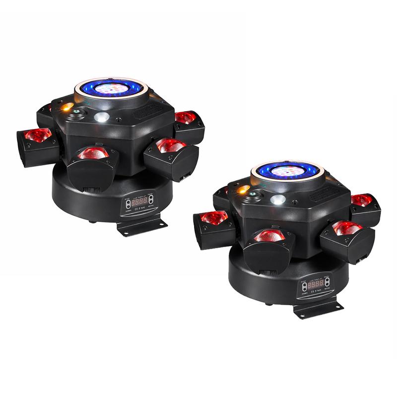 LED Moving Head DJ Lights – RGBW 6-in-1 Effects for Parties & Events