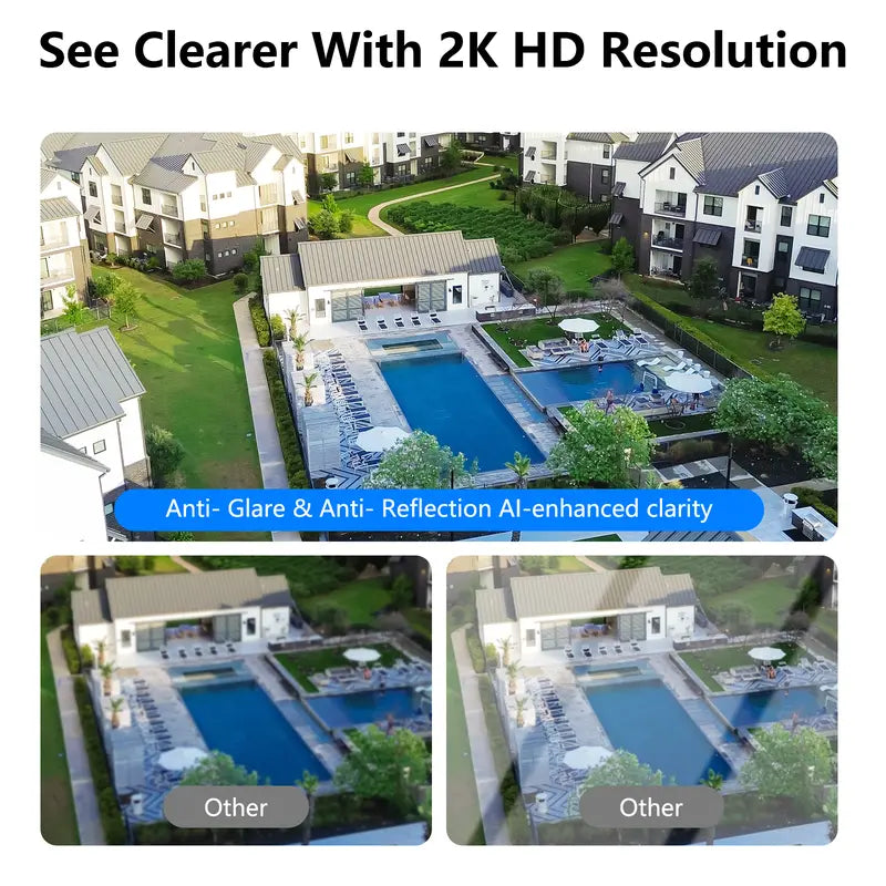 3MP 2K WiFi Window Camera with 24/7 Recording & Alexa Support