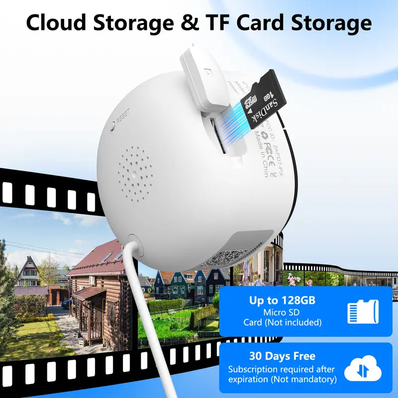 3MP 2K WiFi Window Camera with 24/7 Recording & Alexa Support