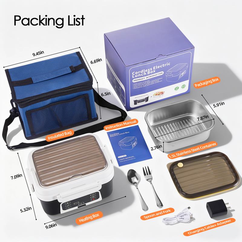 Cordless Electric Lunch Box Food Heater