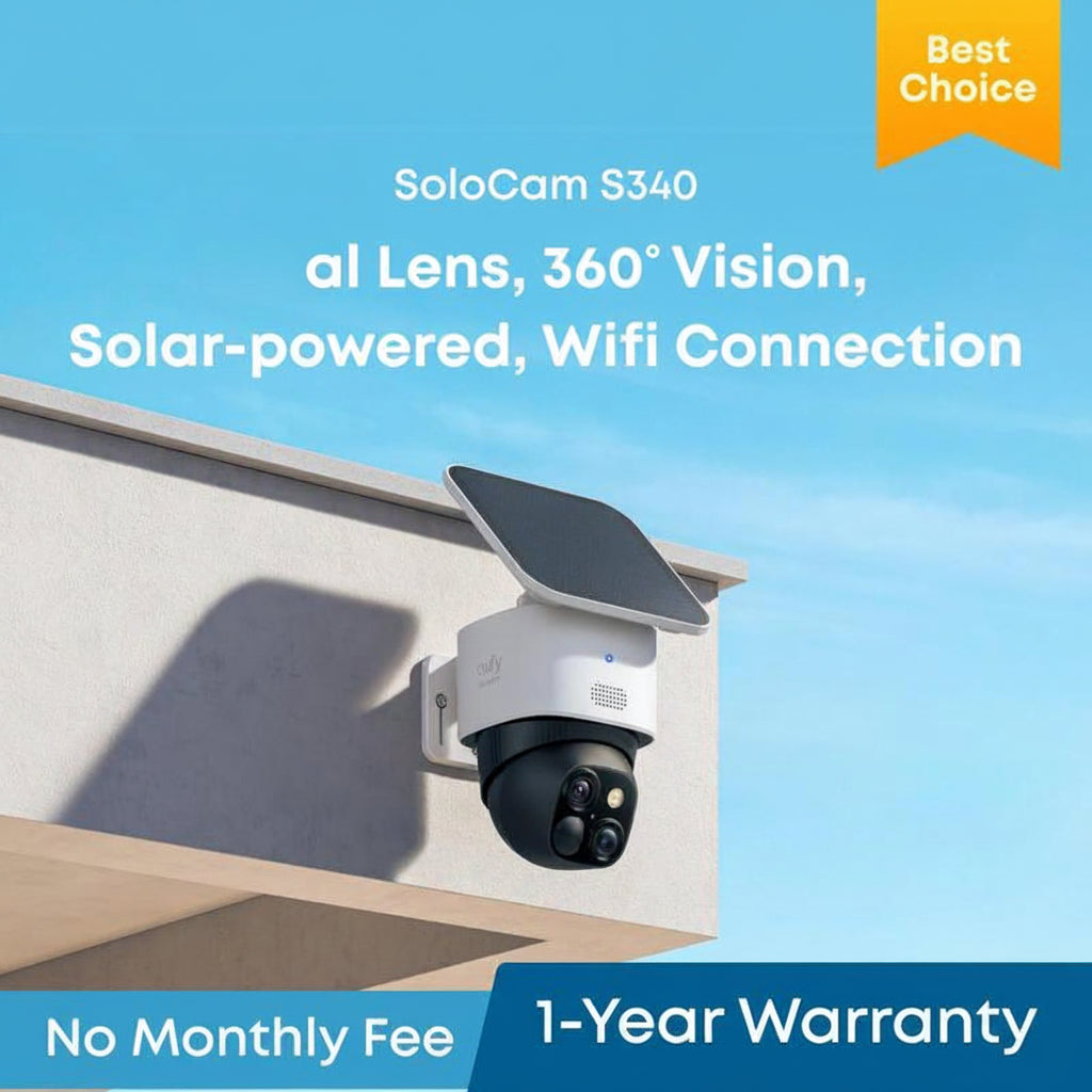 360° Pan & Tilt Solar Security Camera, Wi-Fi, No Monthly Fee