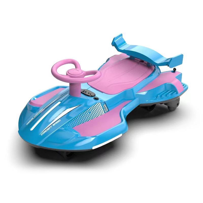 12V Electric Wiggle Car for Kids 3+, 2-in-1 Ride-On with Bluetooth, Flashing Wheels & Music – Perfect Gift