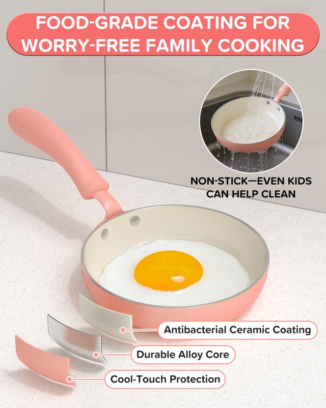 Pink Kids Cooking Set - Safe Knife & Kitchen Play for 8-12 Girls