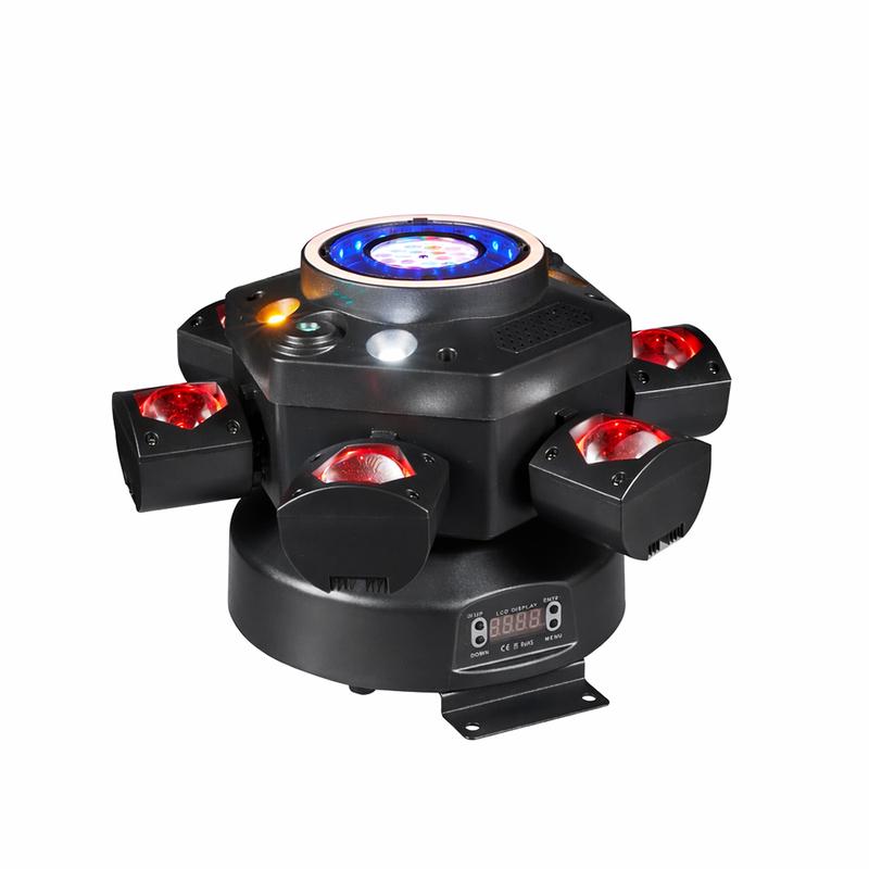 LED Moving Head DJ Lights – RGBW 6-in-1 Effects for Parties & Events